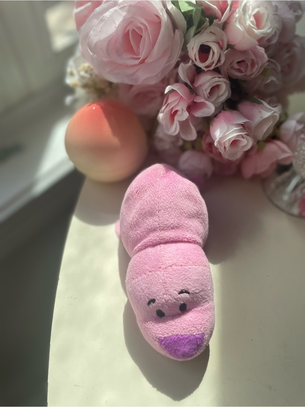 Pink Plush Caterpillar Stuffed Animal - Unbranded